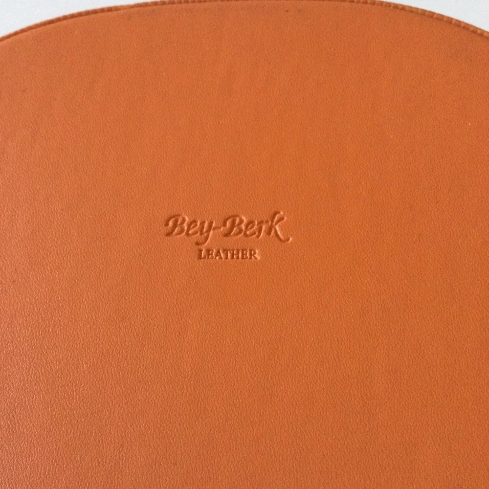 BEY-BERK LIZARD EMBOSSED LEATHER 2 LEVEL JEWELRY BOX CASE ORANGE NWOT